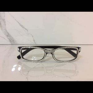New Crystal Bling Black Frame Reading Glasses 2.75